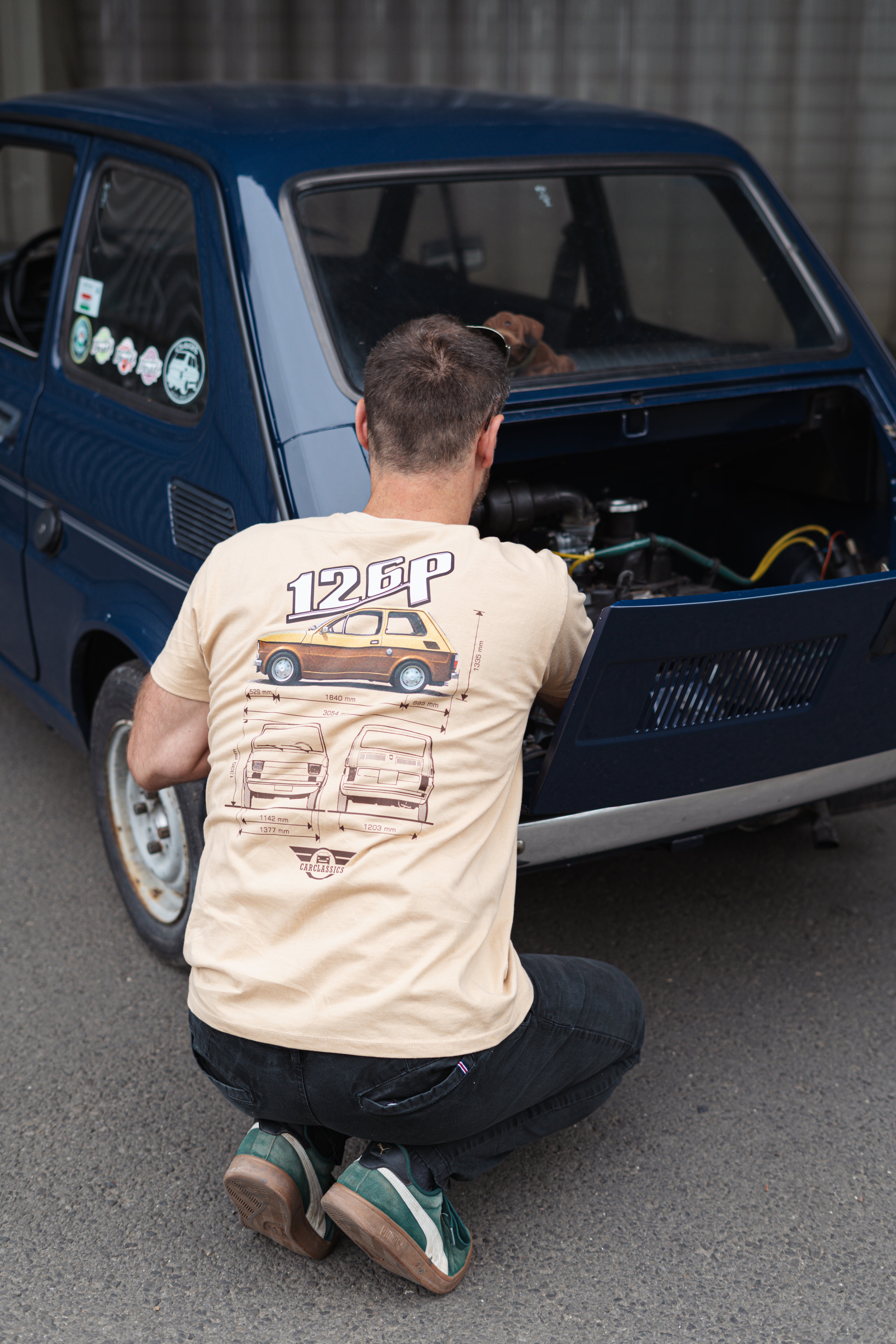 Carclassics Polski 126 P Kereknyakú Póló
