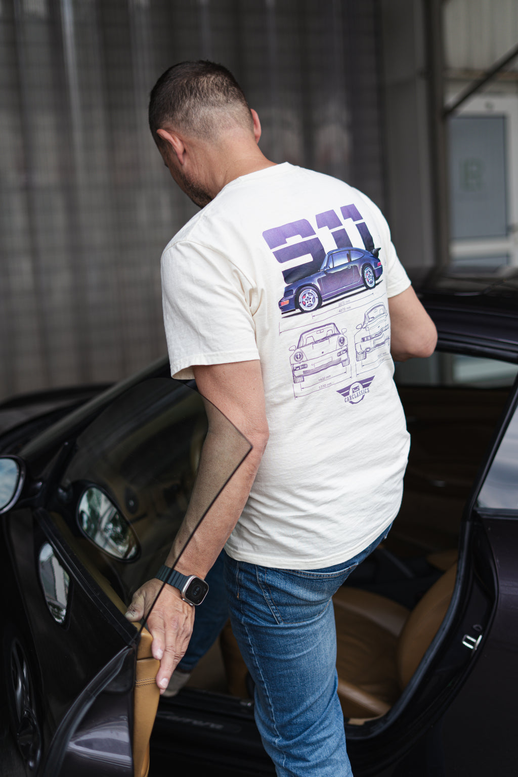 Carclassics Porsche 911 Kereknyakú Póló